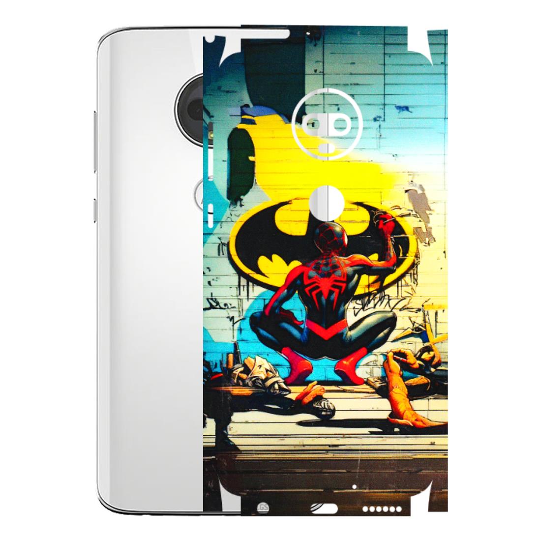 Motorola Phone Skins (All Models) - New Spiderman Bat Logo - 3D Embossed Finish (L-309) Motorola Moto G7