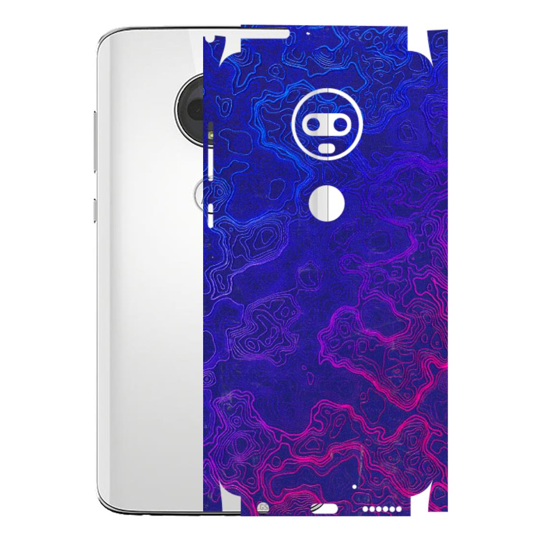 Motorola Phone Skins (All Models) - Purple Ripples Swirl - 3D Embossed Finish (L-314) Motorola Moto G7