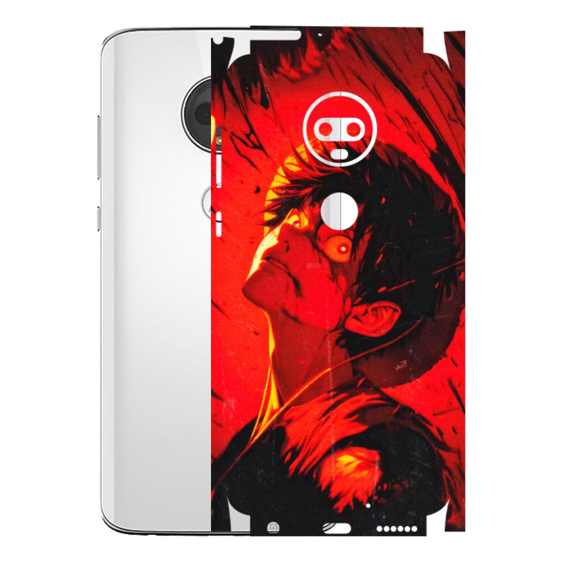 Motorola Phone Skins (All Models) - D.Luffy Power Up One Piece Anime - 3D Embossed Finish (L-326) Motorola Moto G7