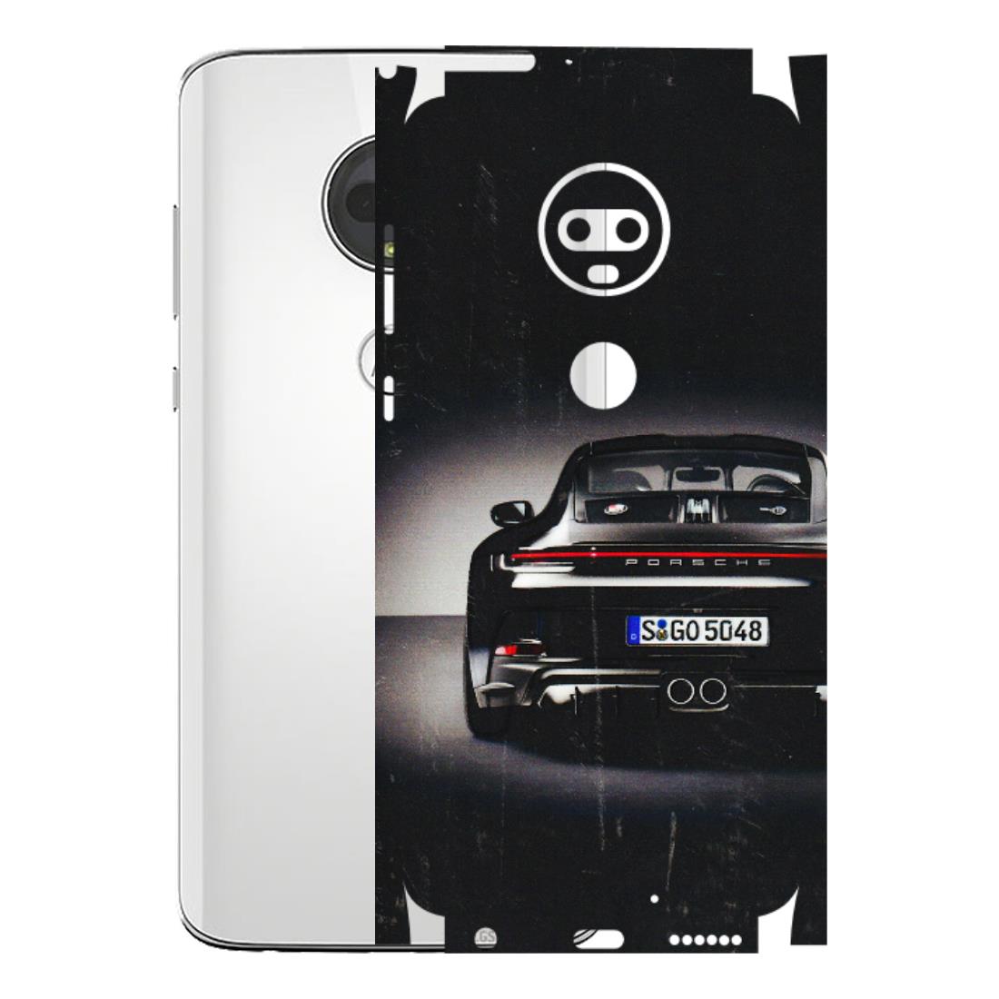 Motorola Phone Skins (All Models) - New Black Porsche GT3 - 3D Embossed Finish (L-327) Motorola Moto G7