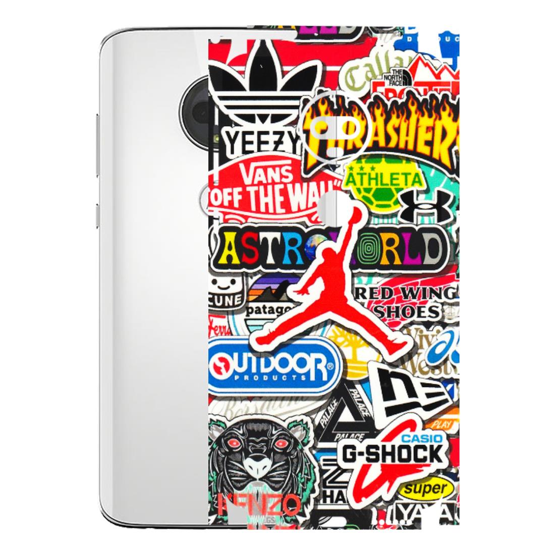 Motorola Phone Skins (All Models) - Multi Brands Sticker Graffiti - 3D Embossed Finish (L-37) Motorola Moto G7