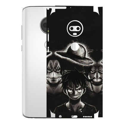 Motorola Phone Skins (All Models) - Black Luffy Hat - 3D Embossed Finish (L-57) Motorola Moto G7