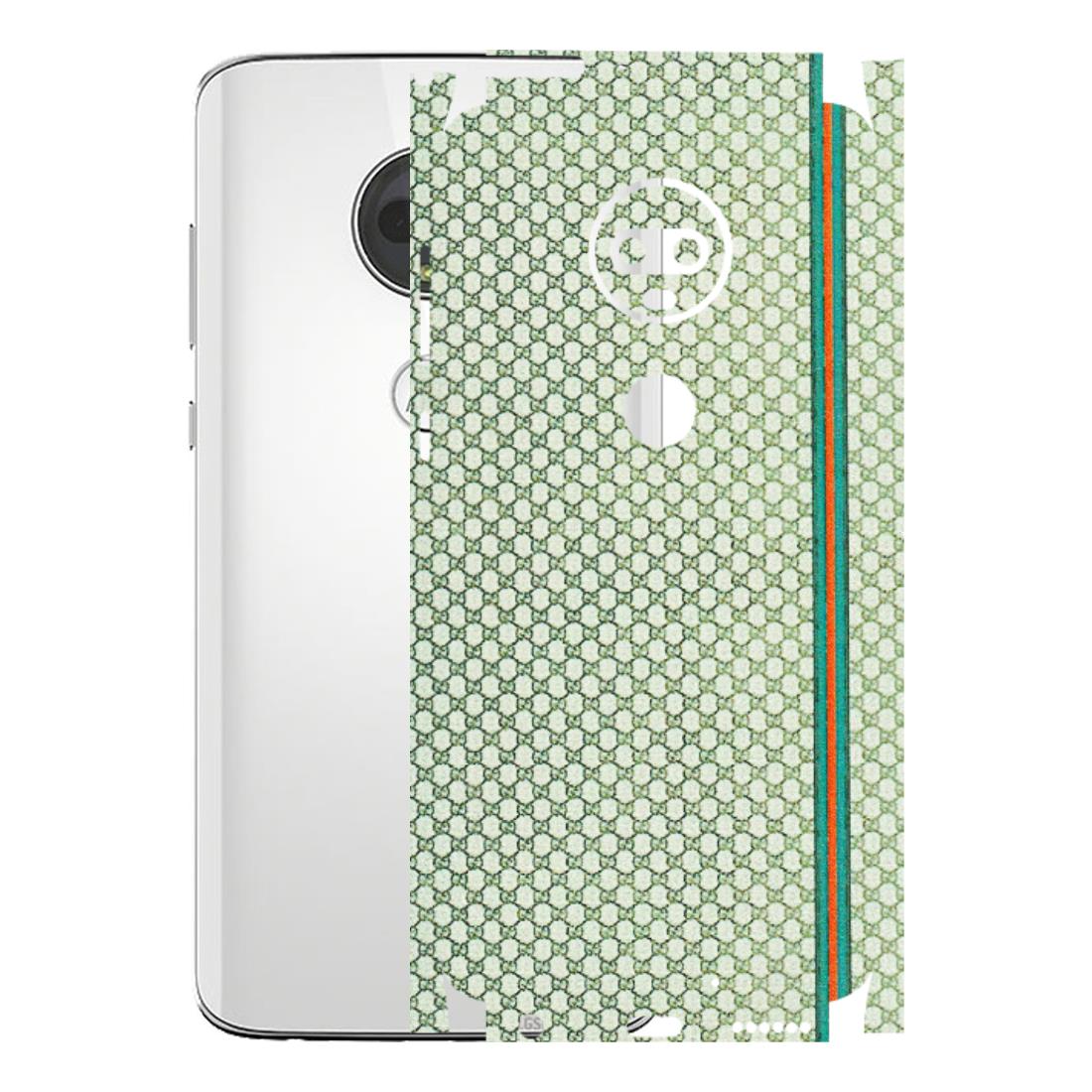 Motorola Phone Skins (All Models) - Gucci Fabric Pattern - 3D Embossed Finish (L-73) Motorola Moto G7