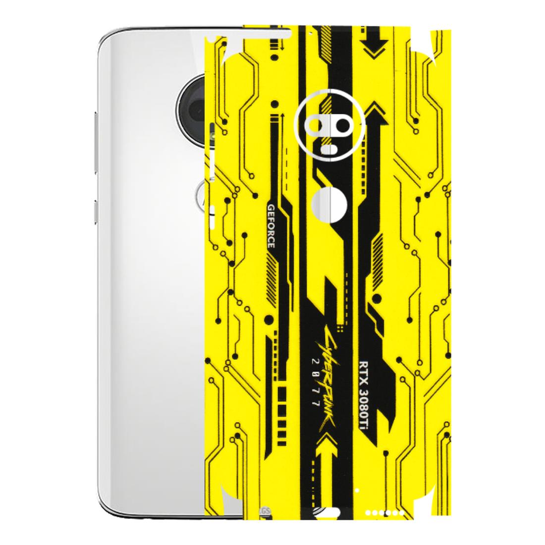 Motorola Phone Skins (All Models) - Yellow Cyberpunk - 3D Embossed Finish (L-93) Motorola Moto G7