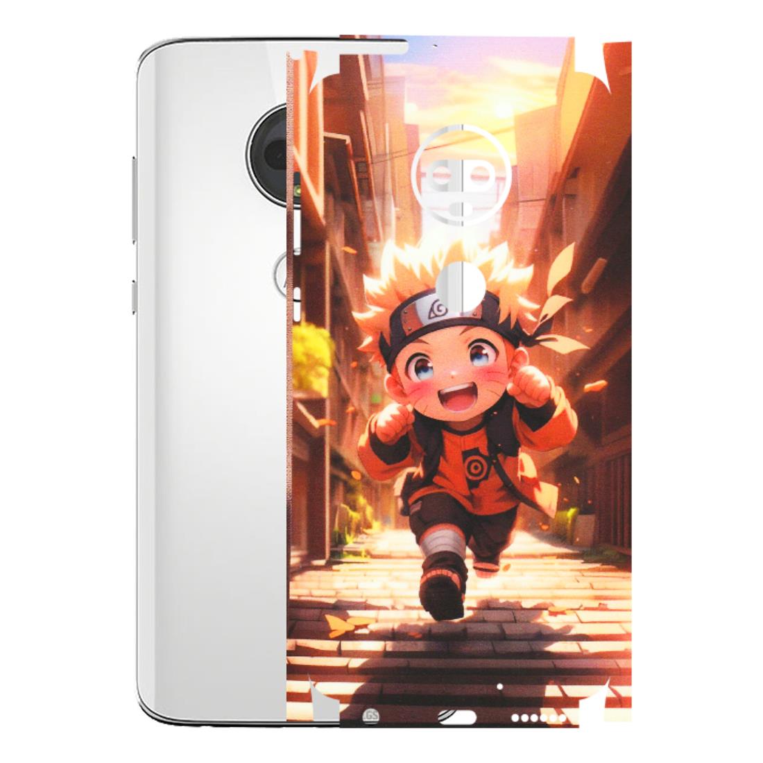 Motorola Phone Skins (All Models) - Naruto Cute Toon Running - Matte Finish (M-04) Motorola Moto G7