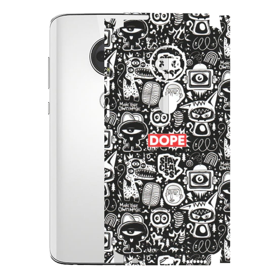 Motorola Phone Skins (All Models) - Dope Stay Classy Black Doodles - Matte Finish (M-126) Motorola Moto G7