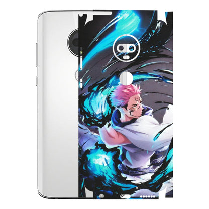 Motorola Phone Skins (All Models) - New Jujutsu Kaisen Grey Blue Anime - Matte Finish (M-127) Motorola Moto G7