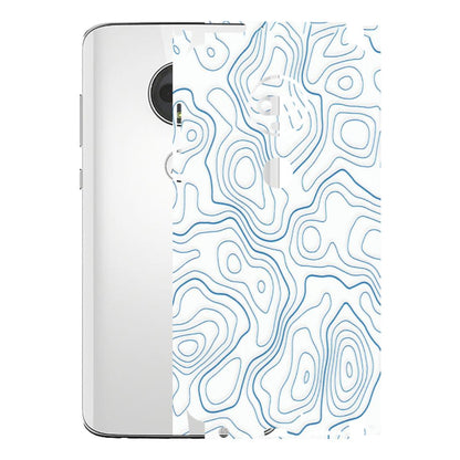 Motorola Phone Skins (All Models) - Blue And White Swirls - Matte Finish (M-139) Motorola Moto G7