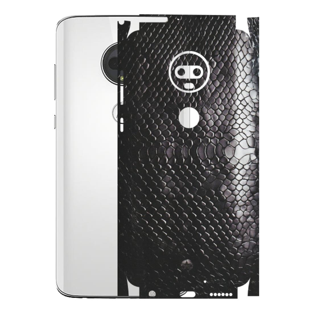 Motorola Phone Skins (All Models) - Black Snack Leather - Matte Finish (M-147) Motorola Moto G7
