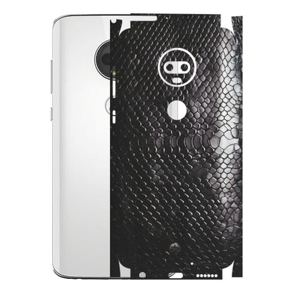 Motorola Phone Skins (All Models) - Black Snack Leather - Matte Finish (M-147) Motorola Moto G7