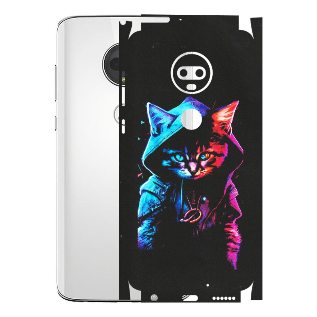 Motorola Phone Skins (All Models) - Cyberpunk Cat - Matte Finish (M-45) Motorola Moto G7