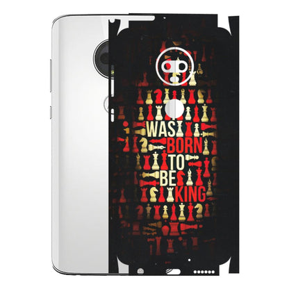 Motorola Phone Skins (All Models) - Born To Be King - Matte Finish (M-73) Motorola Moto G7