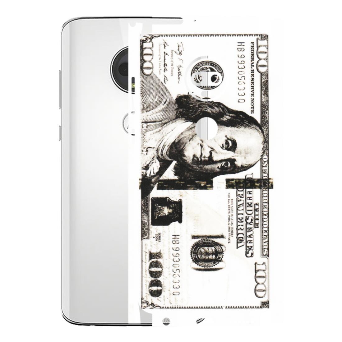 Motorola Phone Skins (All Models) - 100 Dollar Currency - Transparent Finish (T-01) Motorola Moto G7