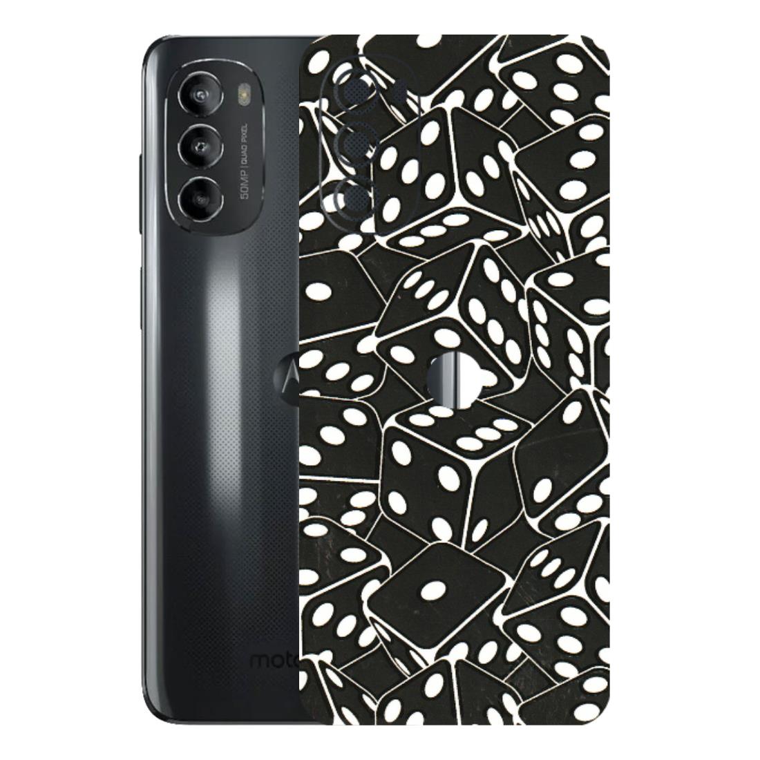 Motorola Phone Skins (All Models) - Big Black Dices - 3D Embossed Finish (L-106) Motorola Moto G82 (5G)