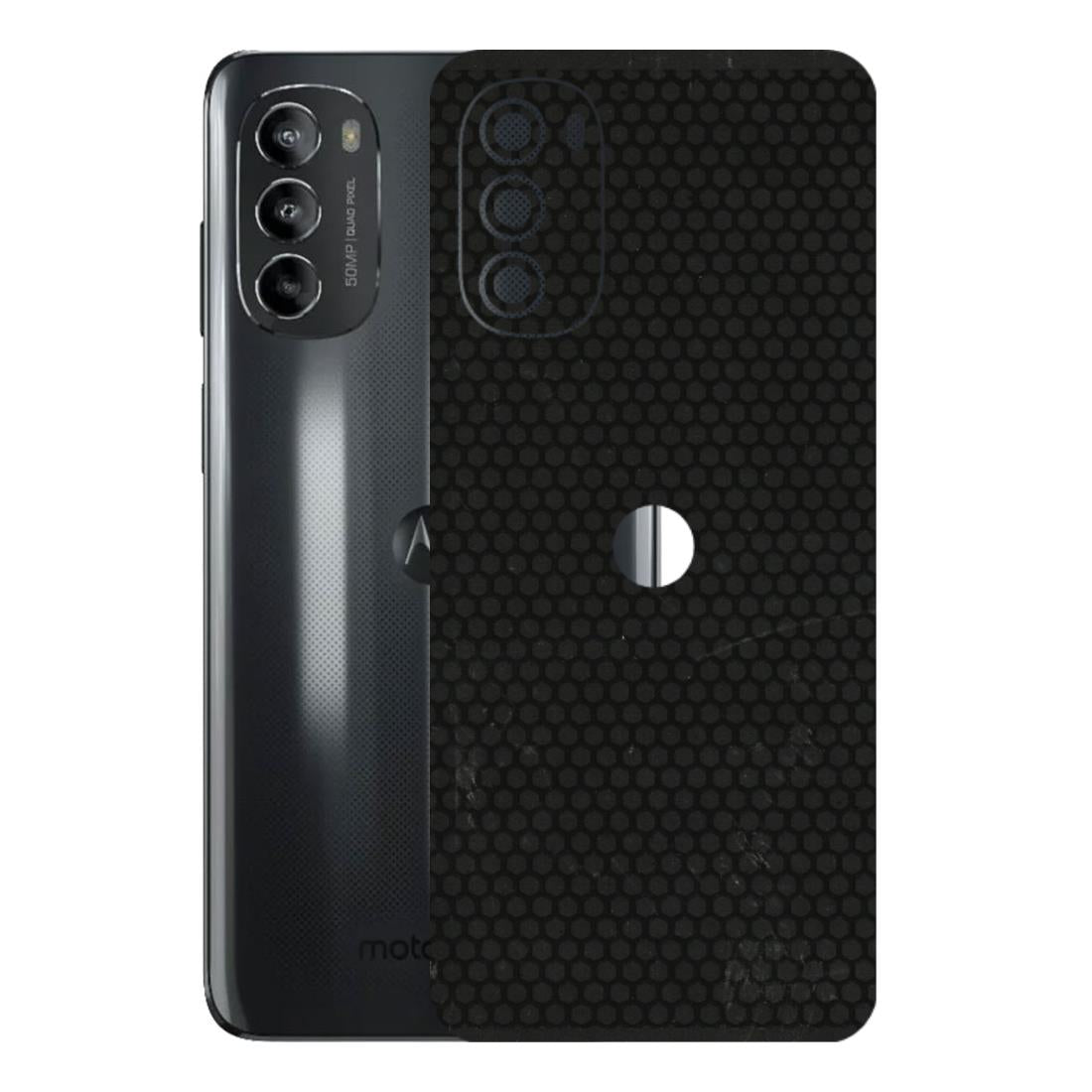 Motorola Phone Skins (All Models) - Black honeycomb - 3D Embossed Finish (L-114) Motorola Moto G82 (5G)
