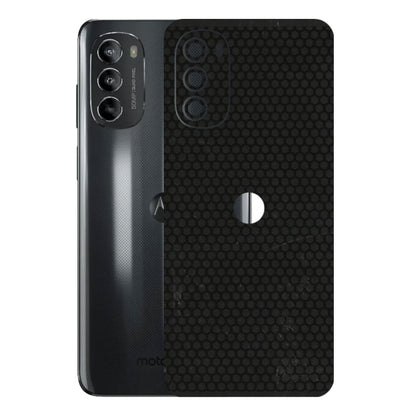Motorola Phone Skins (All Models) - Black honeycomb - 3D Embossed Finish (L-114) Motorola Moto G82 (5G)