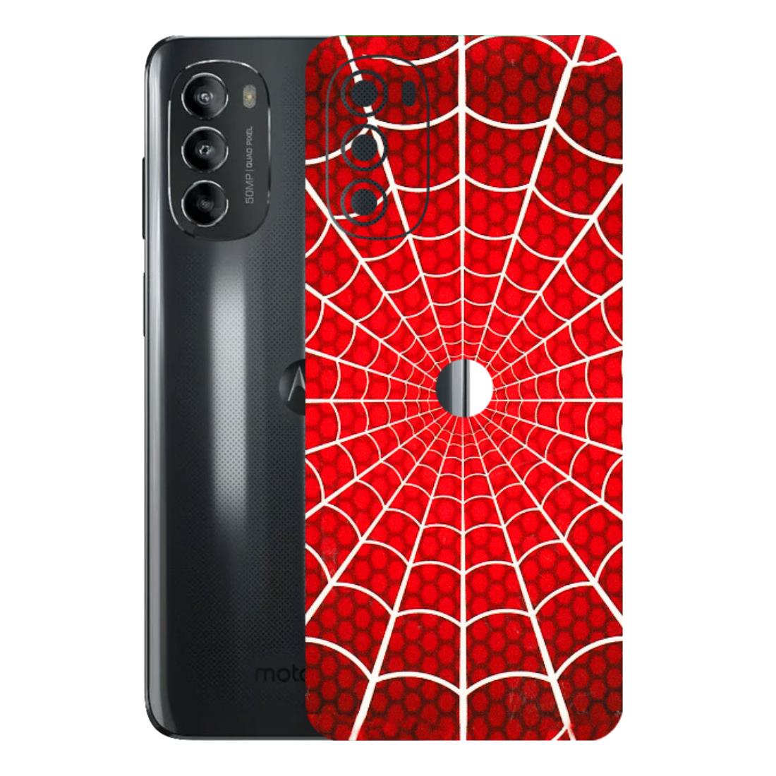 Motorola Phone Skins (All Models) - Classic Spidey Web - 3D Embossed Finish (L-115) Motorola Moto G82 (5G)