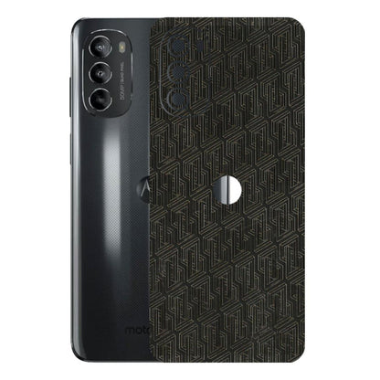 Motorola Phone Skins (All Models) - Black Abstract Pattern - 3D Embossed Finish (L-117) Motorola Moto G82 (5G)