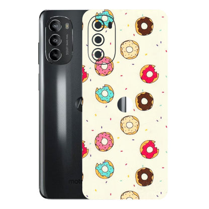 Motorola Phone Skins (All Models) - Mini Donuts Doodle Art - 3D Embossed Finish (L-122) Motorola Moto G82 (5G)