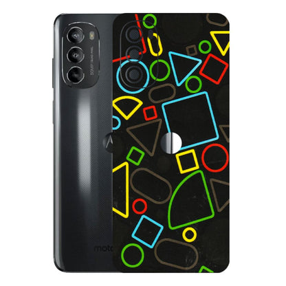 Motorola Phone Skins (All Models) - Black Shapes - 3D Embossed Finish (L-131) Motorola Moto G82 (5G)