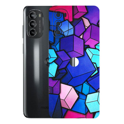 Motorola Phone Skins (All Models) - Cube Doodle - 3D Embossed Finish (L-141) Motorola Moto G82 (5G)