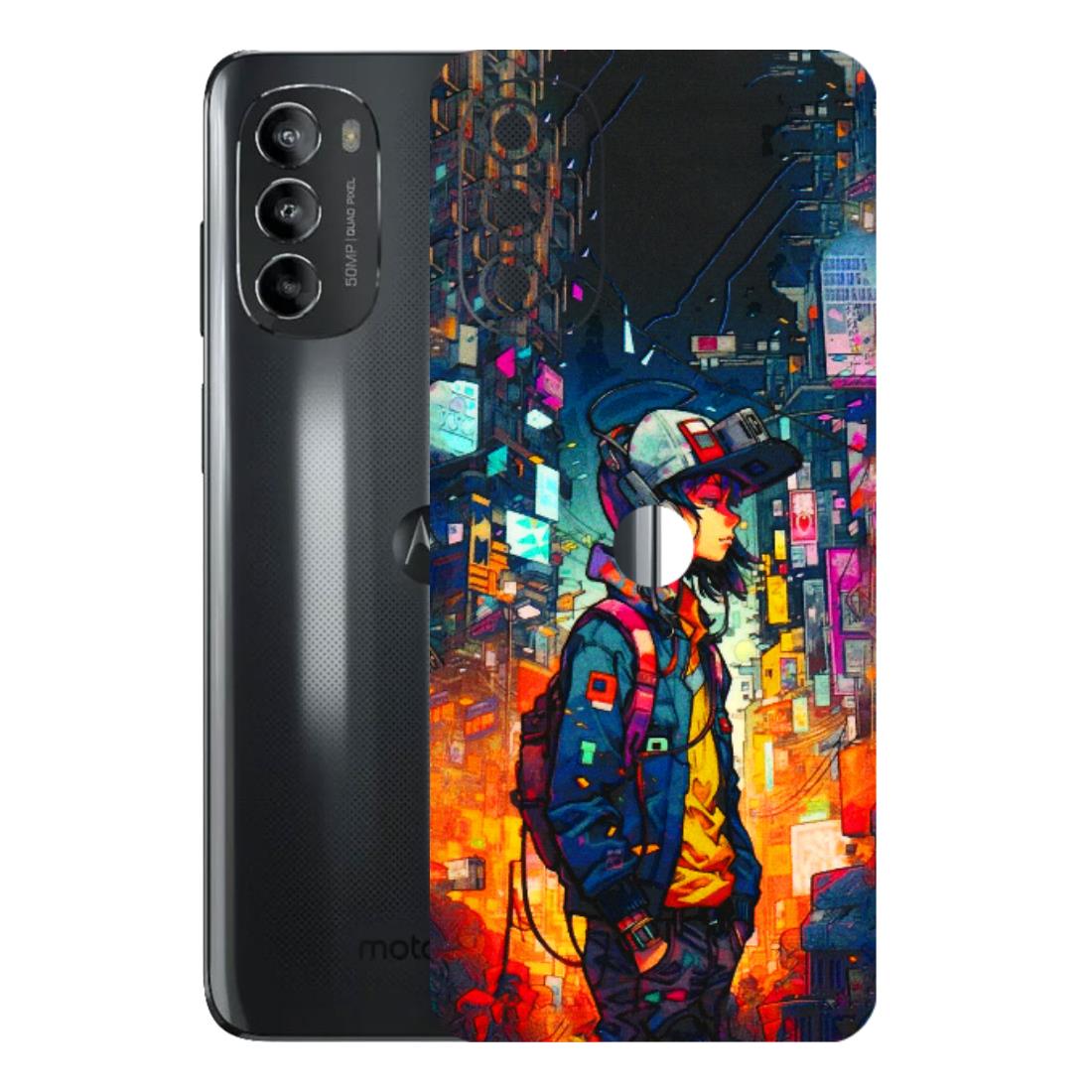 Motorola Phone Skins (All Models) - Street Anime Guy - 3D Embossed Finish (L-158) Motorola Moto G82 (5G)
