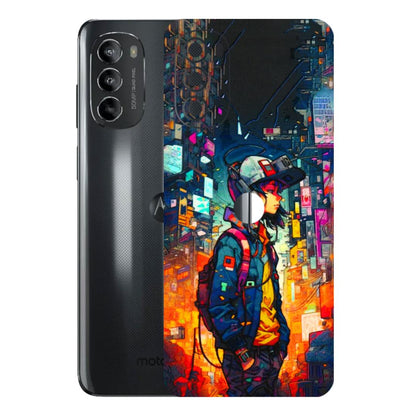 Motorola Phone Skins (All Models) - Street Anime Guy - 3D Embossed Finish (L-158) Motorola Moto G82 (5G)