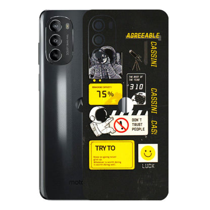 Motorola Phone Skins (All Models) - Black Cassini - 3D Embossed Finish (L-161) Motorola Moto G82 (5G)