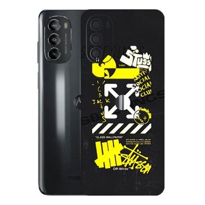 Motorola Phone Skins (All Models) - Anti Social Graffiti - 3D Embossed Finish (L-198) Motorola Moto G82 (5G)