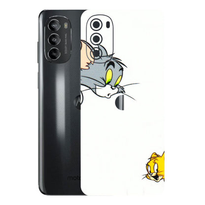 Motorola Phone Skins (All Models) - Cute Tom And Jerry - 3D Embossed Finish (L-220) Motorola Moto G82 (5G)