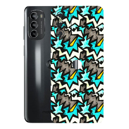 Motorola Phone Skins (All Models) - Funky Zig Zag - 3D Embossed Finish (L-223) Motorola Moto G82 (5G)