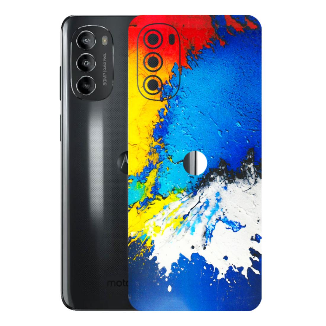 Motorola Phone Skins (All Models) - Acrylic Paint Spill - 3D Embossed Finish (L-229) Motorola Moto G82 (5G)