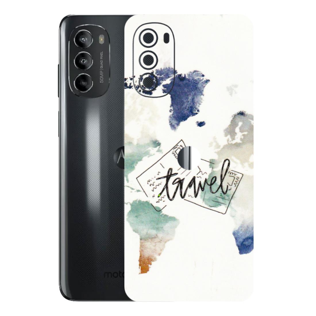 Motorola Phone Skins (All Models) - Travel The World - 3D Embossed Finish (L-232) Motorola Moto G82 (5G)