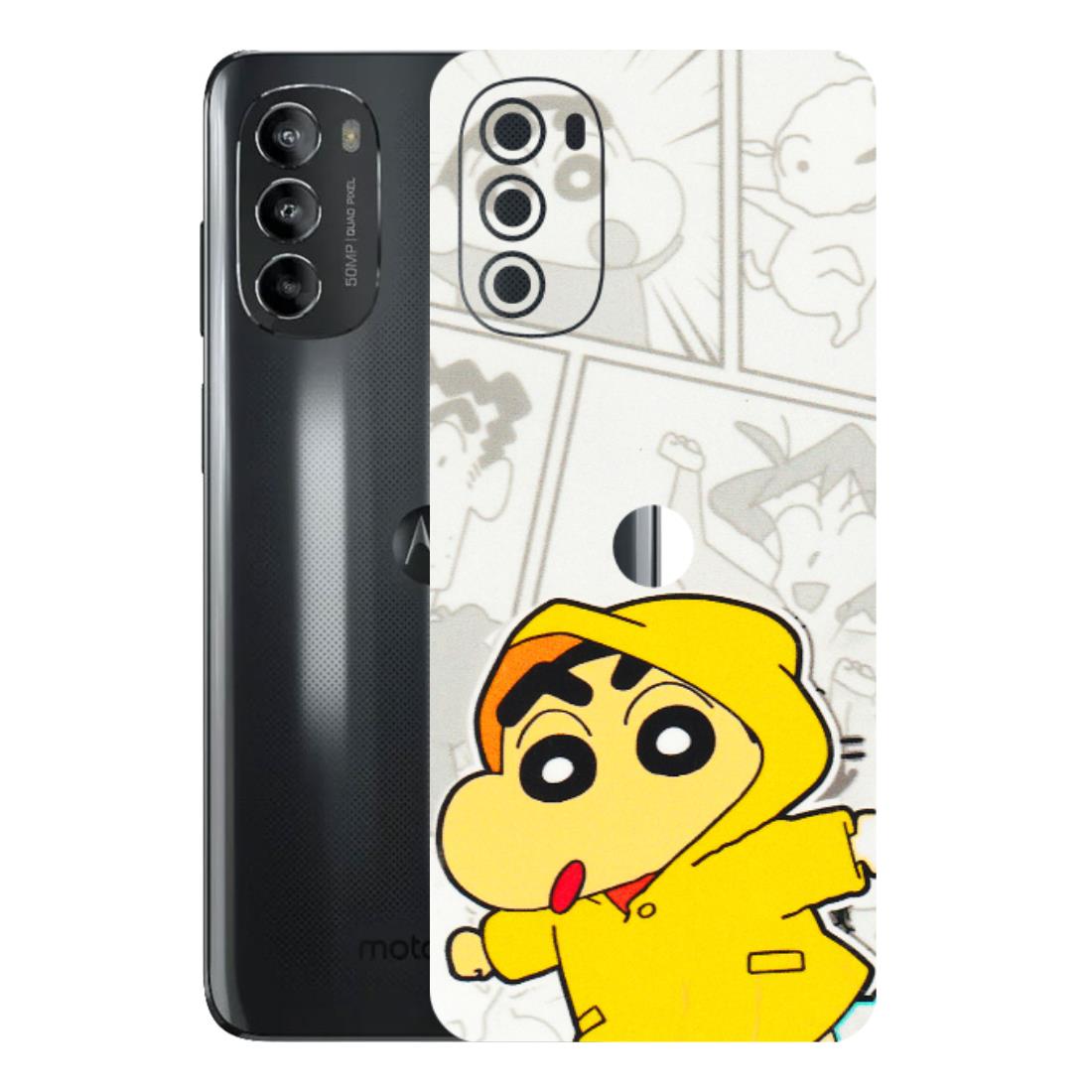 Motorola Phone Skins (All Models) - Yellow Shinchan Comic - 3D Embossed Finish (L-246) Motorola Moto G82 (5G)
