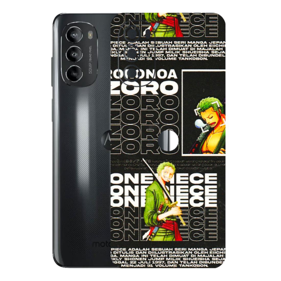 Motorola Phone Skins (All Models) - One Piece Zoro - 3D Embossed Finish (L-250) Motorola Moto G82 (5G)