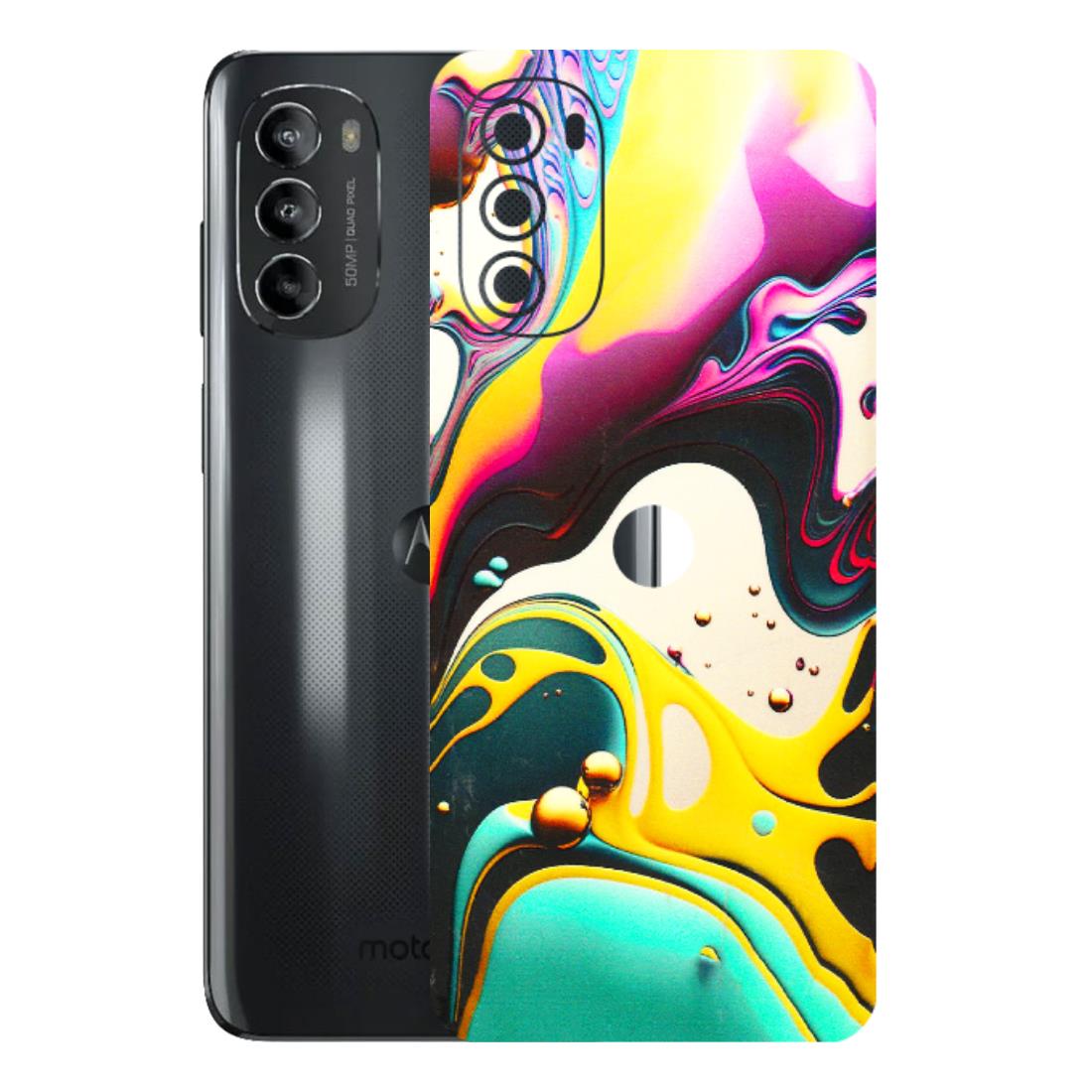 Motorola Phone Skins (All Models) - Multicolor Abstract pattern - 3D Embossed Finish (L-254) Motorola Moto G82 (5G)