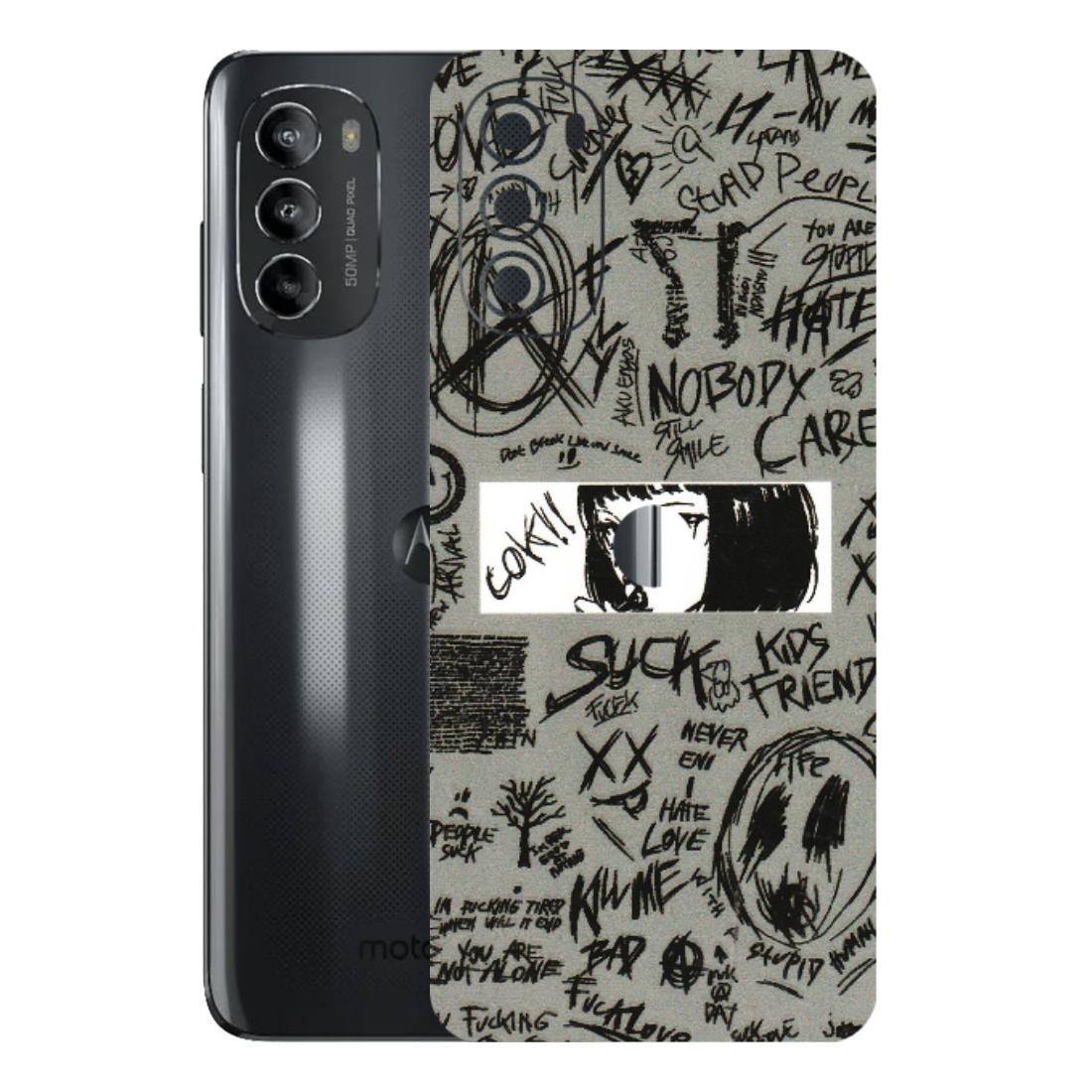 Motorola Phone Skins (All Models) - Never Have Love Anime - 3D Embossed Finish (L-260) Motorola Moto G82 (5G)