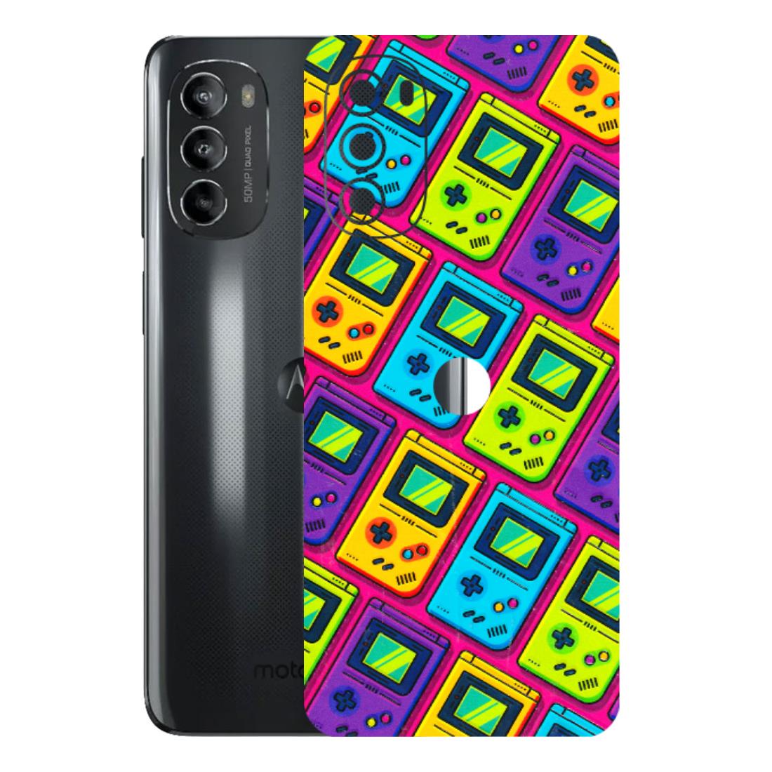 Motorola Phone Skins (All Models) - Gameboy Colourful - 3D Embossed Finish (L-266) Motorola Moto G82 (5G)