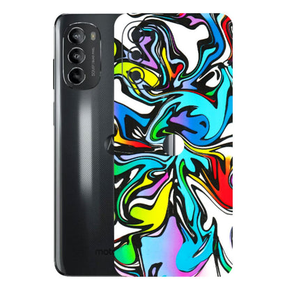 Motorola Phone Skins (All Models) - Abstract Colour Paints - 3D Embossed Finish (L-271) Motorola Moto G82 (5G)