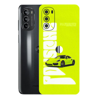 Motorola Phone Skins (All Models) - Lime Green Porche - 3D Embossed Finish (L-30) Motorola Moto G82 (5G)