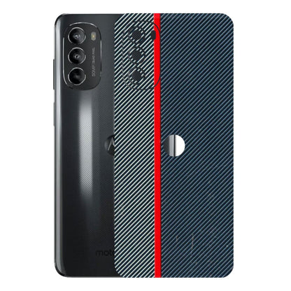 Motorola Phone Skins (All Models) - Blue Sober Lines - 3D Embossed Finish (L-305) Motorola Moto G82 (5G)