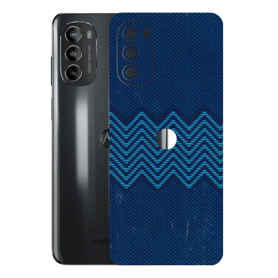 Motorola Phone Skins (All Models) - Blue Sober Waves - 3D Embossed Finish (L-306) Motorola Moto G82 (5G)