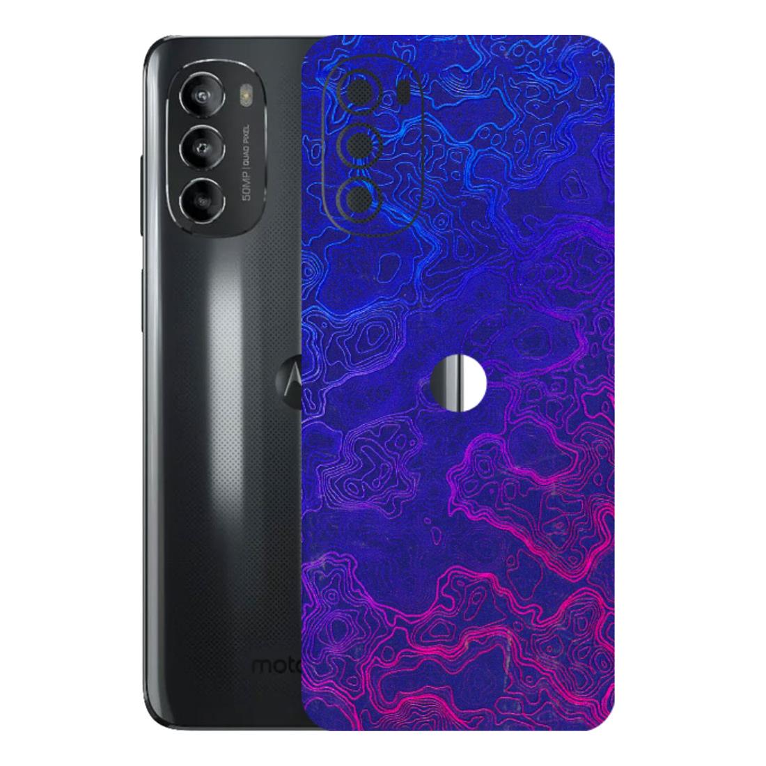 Motorola Phone Skins (All Models) - Purple Ripples Swirl - 3D Embossed Finish (L-314) Motorola Moto G82 (5G)