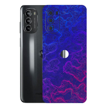 Motorola Phone Skins (All Models) - Purple Ripples Swirl - 3D Embossed Finish (L-314) Motorola Moto G82 (5G)