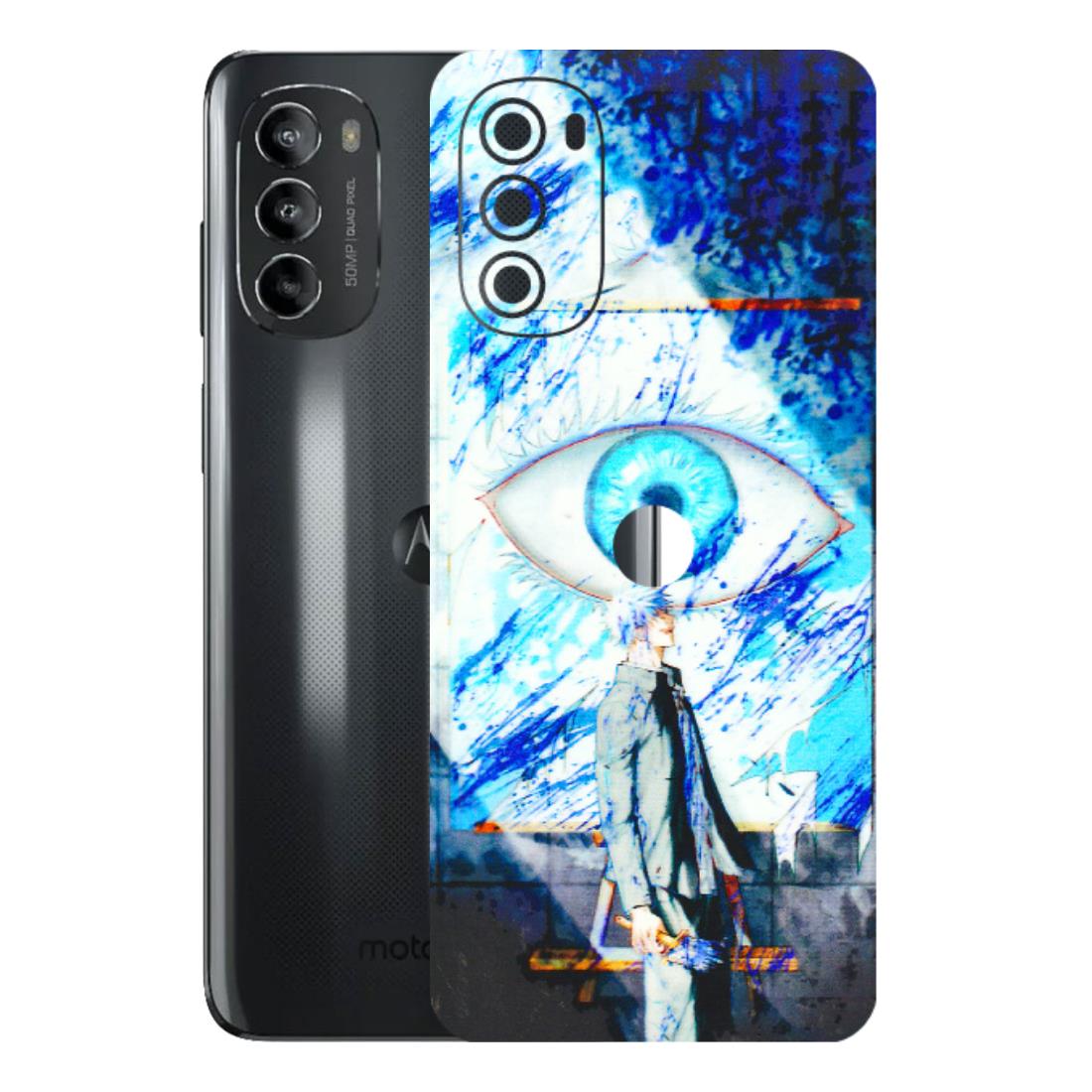 Motorola Phone Skins (All Models) - Anime Sea Blue Eye - 3D Embossed Finish (L-318) Motorola Moto G82 (5G)