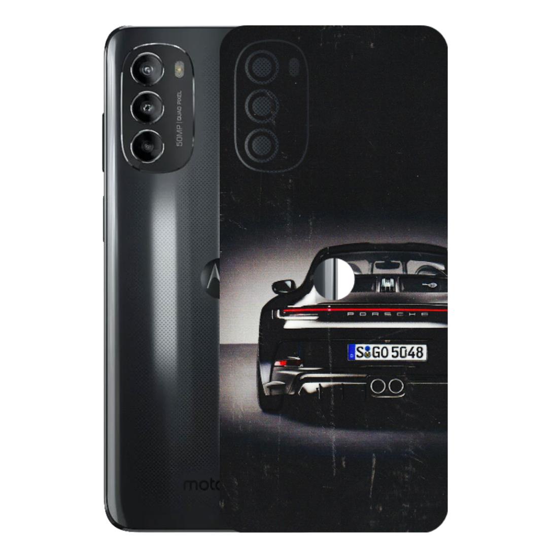 Motorola Phone Skins (All Models) - New Black Porsche GT3 - 3D Embossed Finish (L-327) Motorola Moto G82 (5G)