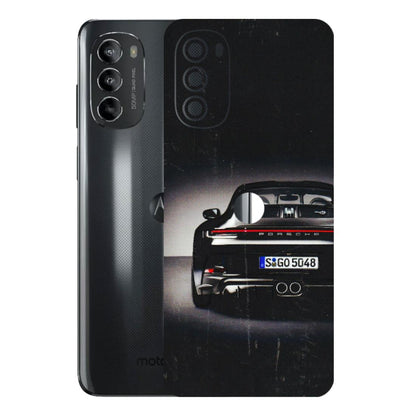 Motorola Phone Skins (All Models) - New Black Porsche GT3 - 3D Embossed Finish (L-327) Motorola Moto G82 (5G)
