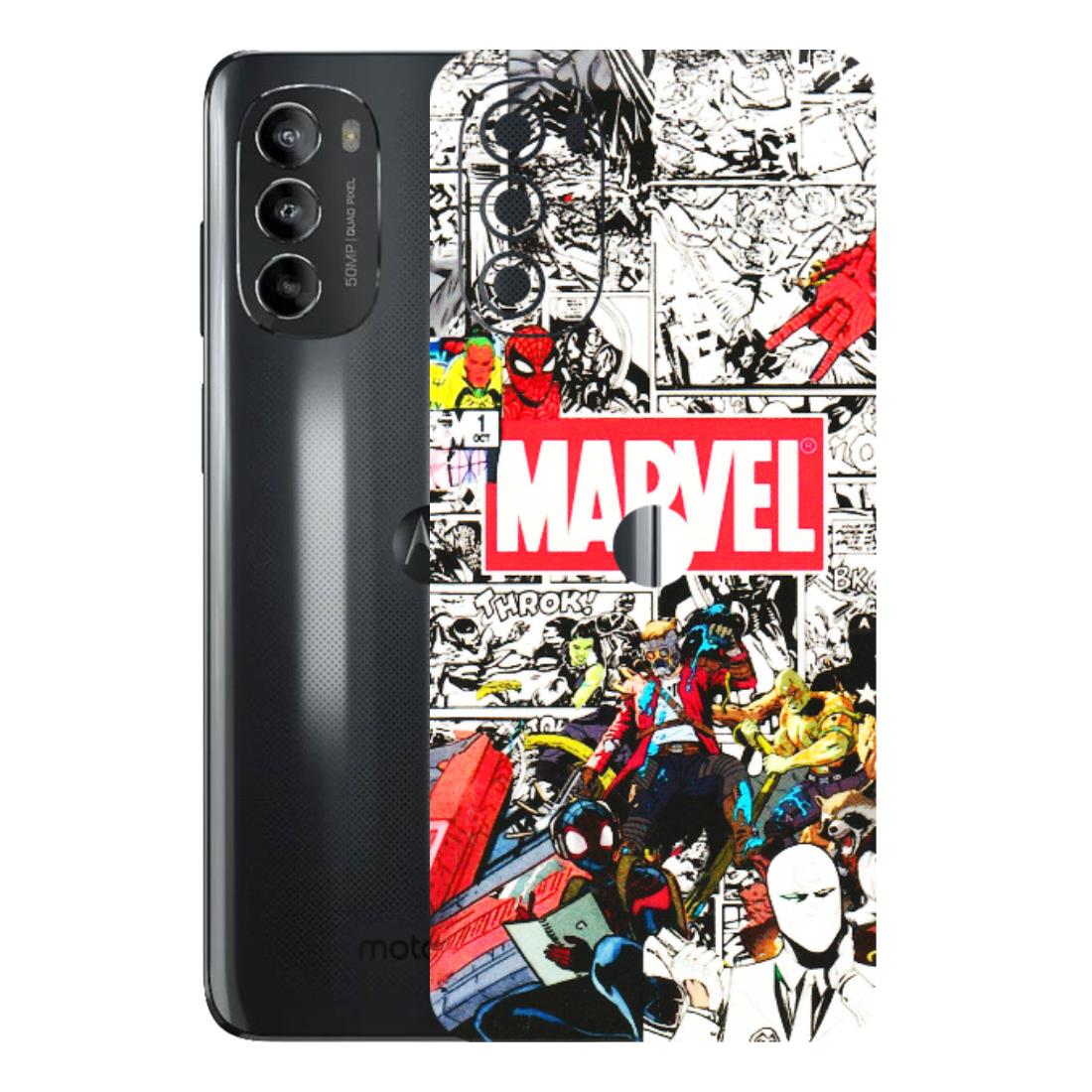 Motorola Phone Skins (All Models) - Marvel Colorful Comic - 3D Embossed Finish (L-64) Motorola Moto G82 (5G)