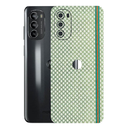 Motorola Phone Skins (All Models) - Gucci Fabric Pattern - 3D Embossed Finish (L-73) Motorola Moto G82 (5G)