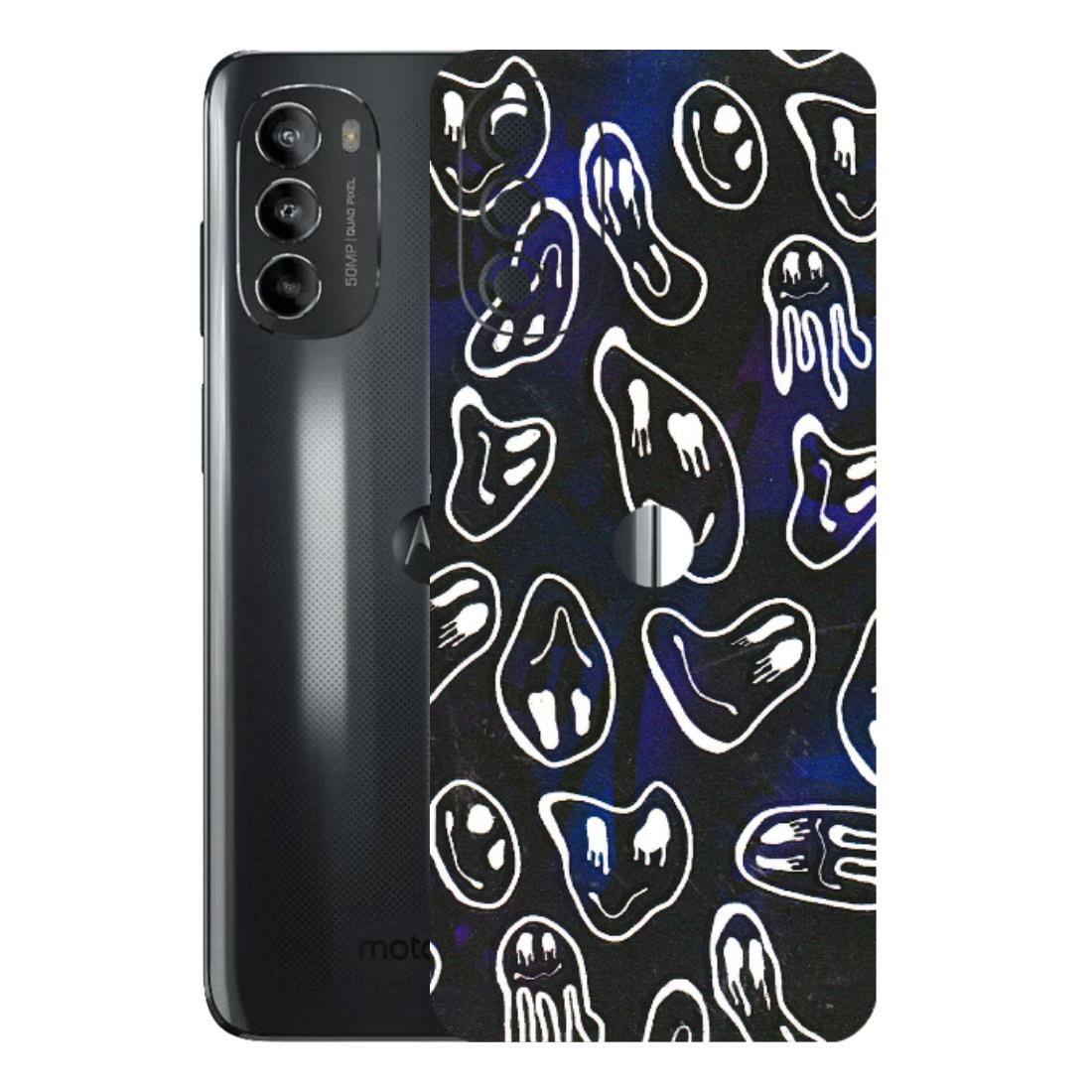 Motorola Phone Skins (All Models) - Distorted Smileys - 3D Embossed Finish (L-92) Motorola Moto G82 (5G)